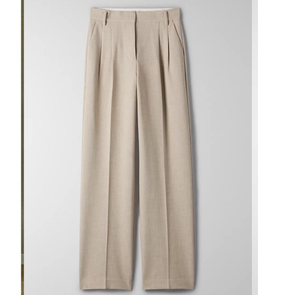 ♥️SOLD♥️ Wilfred Effortless Pants - 00 - Heather Oat Beige - Picture 2 of 2